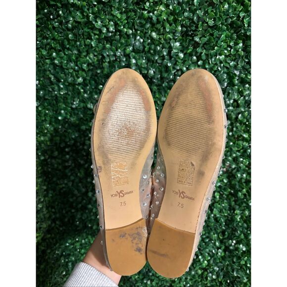 YOSI SAMRA BEIGE SADIE FLATS SIZE 7.5 - Picture 2 of 5